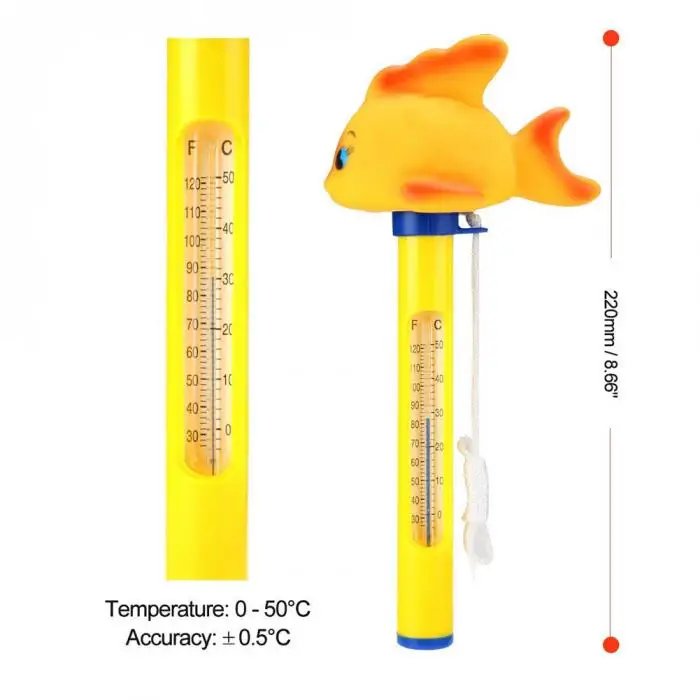 Плавающий Термометр для бассейна с милым рисунком для спа-ванны бассейна горячая ванна рыбный пруд JT-Прямая поставка