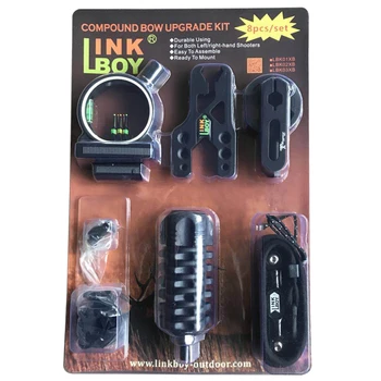 

1set Linkboy Archery Compound Bow Upgrade Kit W/ Sight Arrow Rest Stabilizer Wrist Sling String Silencer Wrench Orignal