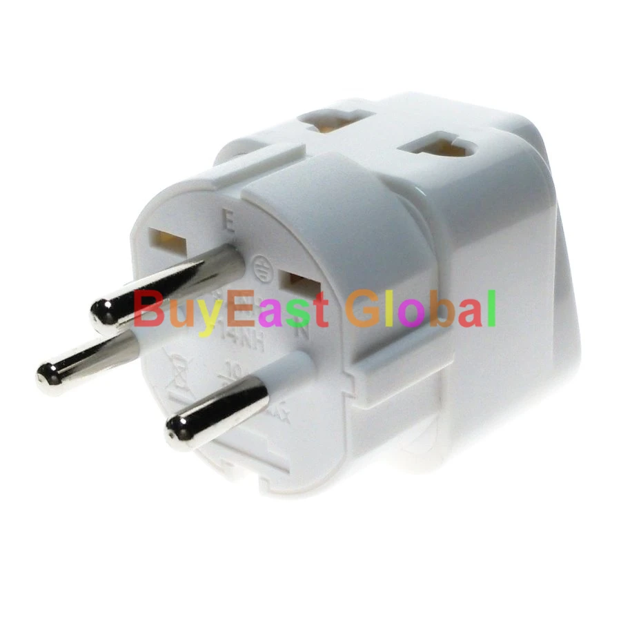 6 x ISRAELI Electrical Plug Adapter 2 Way Multi Outlet Change World