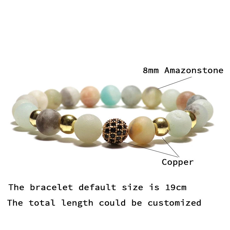 Noter многоцветный Amazon Stone бусины браслет Femme роскошный черный Цирконий Strand браслет ювелирные изделия лучший друг Йога браслет Joyas