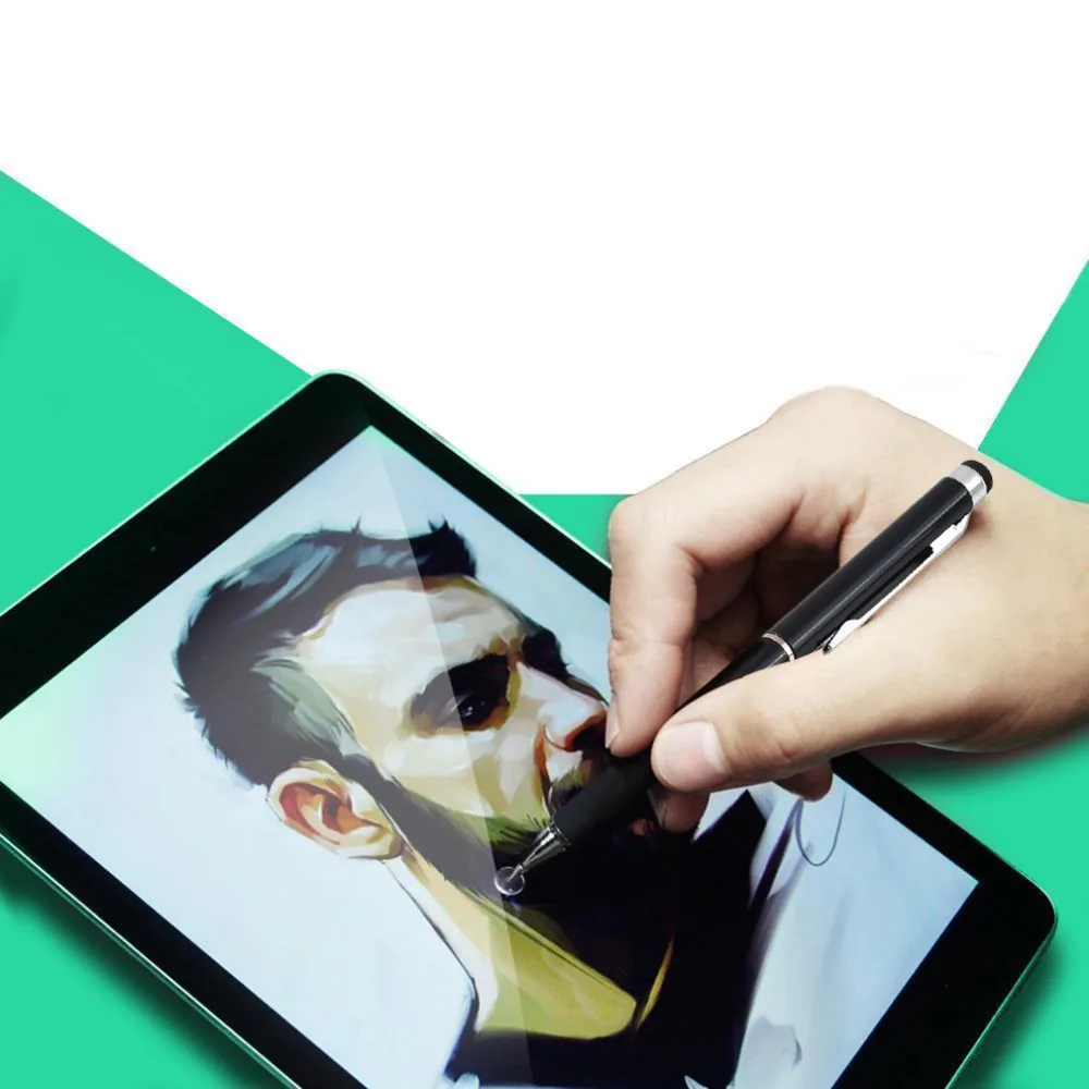 2в1 емкостный сенсорный экран Стилус и шариковая ручка для iPad 2 3 для Iphone 4 4s черный Прямая