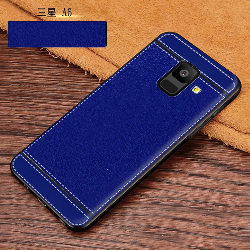 For Samsung Galaxy A6 2018 Case,Silicon Full Leather pattern Soft TPU Back Cover for Samsung Galaxy A6 plus 2018 Phone bags (10)