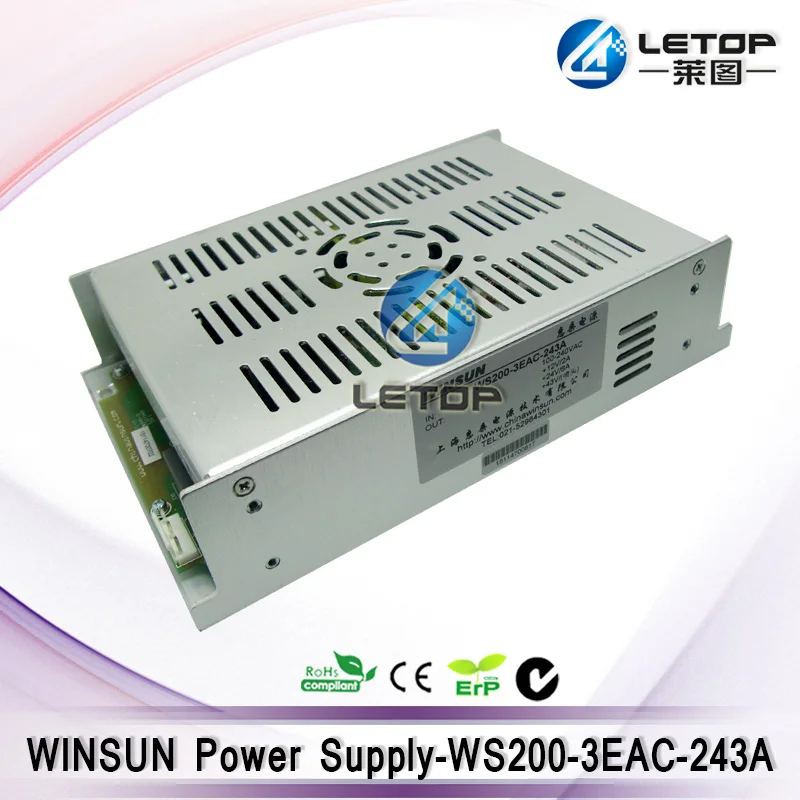

Solvent Printer WINSUN 24v Power Supply WS200-3EAC-243A for Inkjet Printer