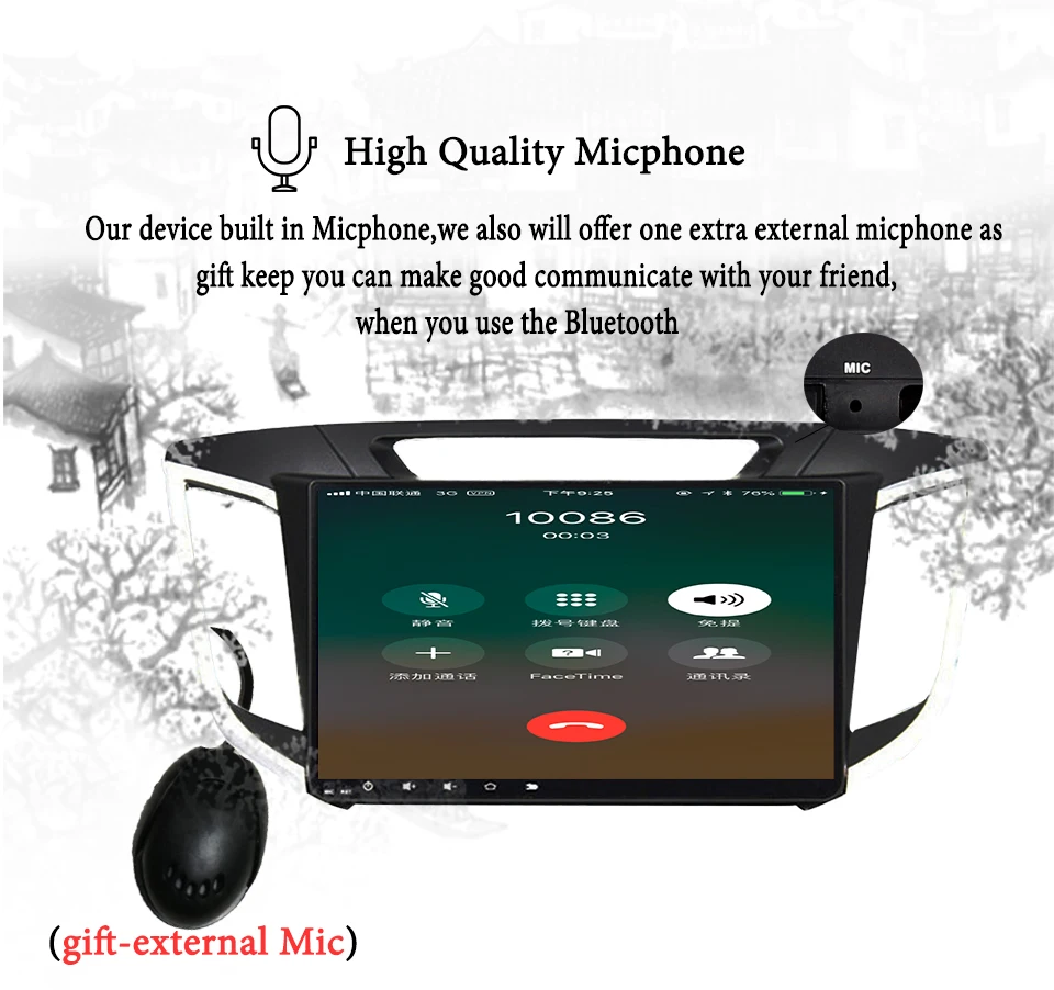 В dash 2 din 10 ''HD 1024*600 Авторадио автомобиля dvd gps навигация Музыка Видео с Wifi 3g для hyundai IX25 CRETA карта Микрофон AUX