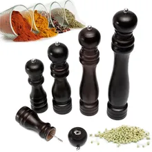 Nueva llegada de la alta estándar 1 unid Manual de madera sal pimienta Grinder Mill Stainless Steel botella de molienda herramientas