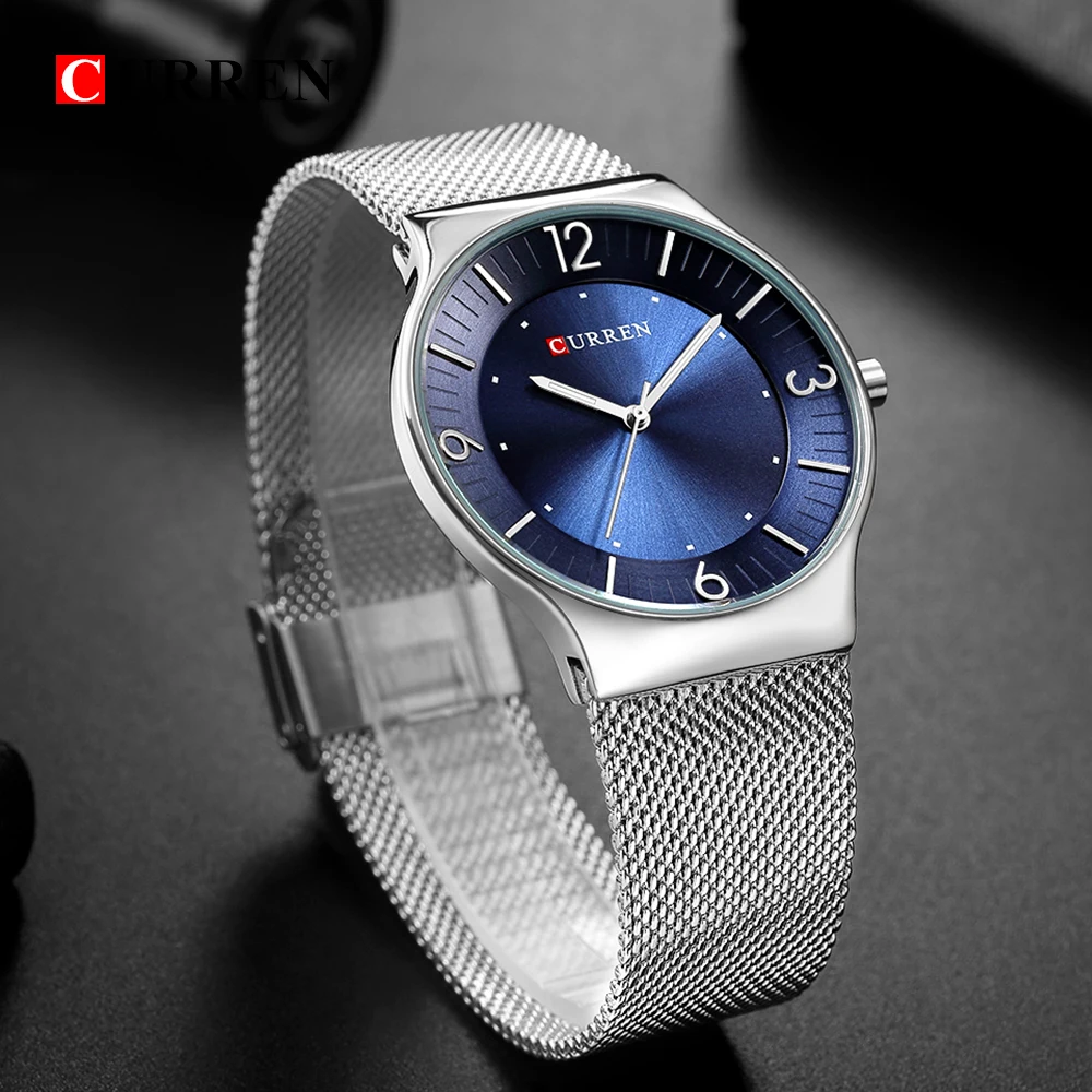 CURREN часы для мужчин лучший бренд класса люкс кварцевые часы классический черный Бизнес наручные часы полный стальной ремешок часы Relogio Masculino