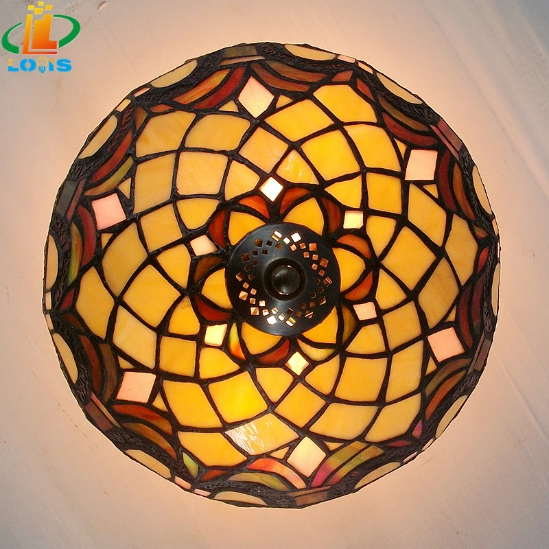 Потолочный светильник из стекла в европейском ретро стиле 25 см|corridor lamp|glass ceiling