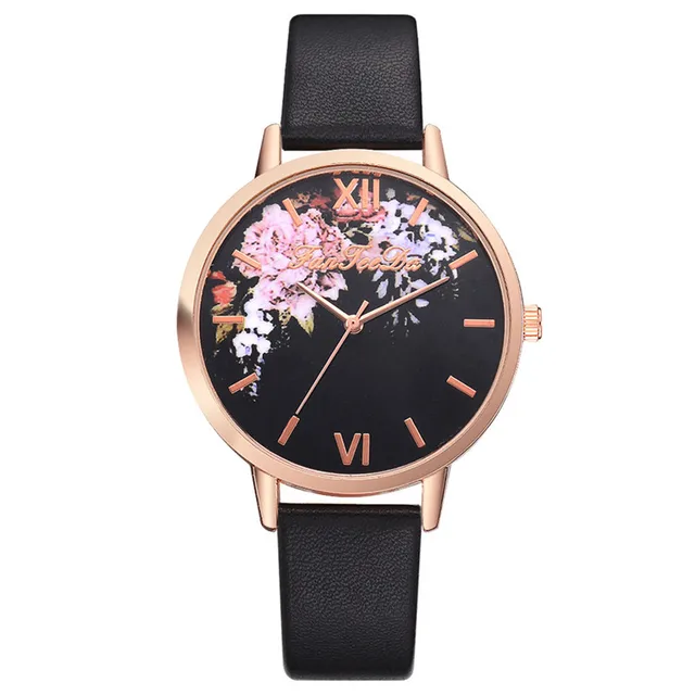 Fashion Leather Strap Women Watch Casual Love Flowers Quartz Wrist Watch Women L Fashion Leather Strap Women Watch Casual Love Flowers Quartz Wrist Watch Women L