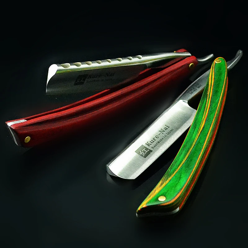 1 X "KURE-NAI" VN23S, бритье готовый человек прямой бритвенный станок с деревянной ручкой специальный дизайн складной бритва с одним лезвием