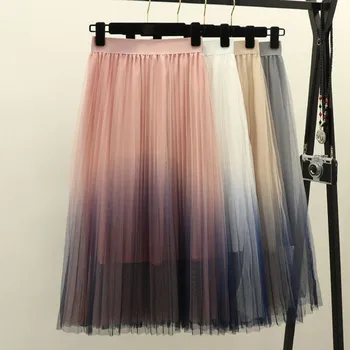

Sexy long skirt High waist skirt ladies Women Summer Skirts Tulle Net Princess Lace Ball Gown Evening Party Skirt Y613