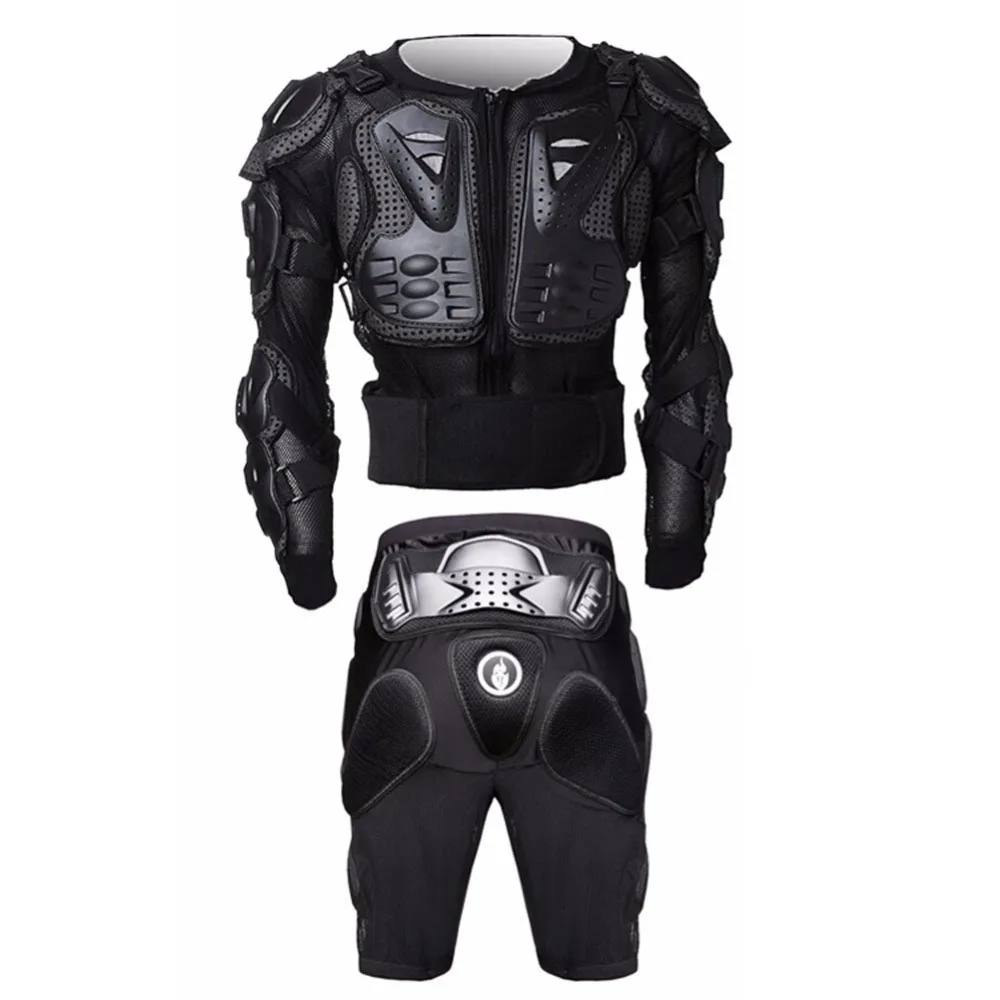 Водостойкая мотоциклетная куртка и штаны, пальто для мотокросса, велосипедный защитный комплект для езды на велосипеде, горный велосипед, защита для тела - Цвет: black set