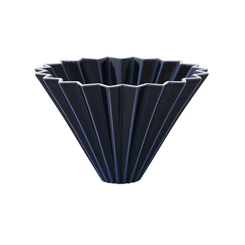 Оригами кофе капельница ручной фильтр чашка керамическая чашка для кофе 1-2 чашки/1-4чашки - Цвет: dark blue  m