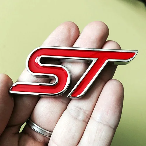 10 шт. 3D металлические ST Sport turbo Tail наклейки для автомобиля Стайлинг для всех автомобильных внешних аксессуаров - Название цвета: Red