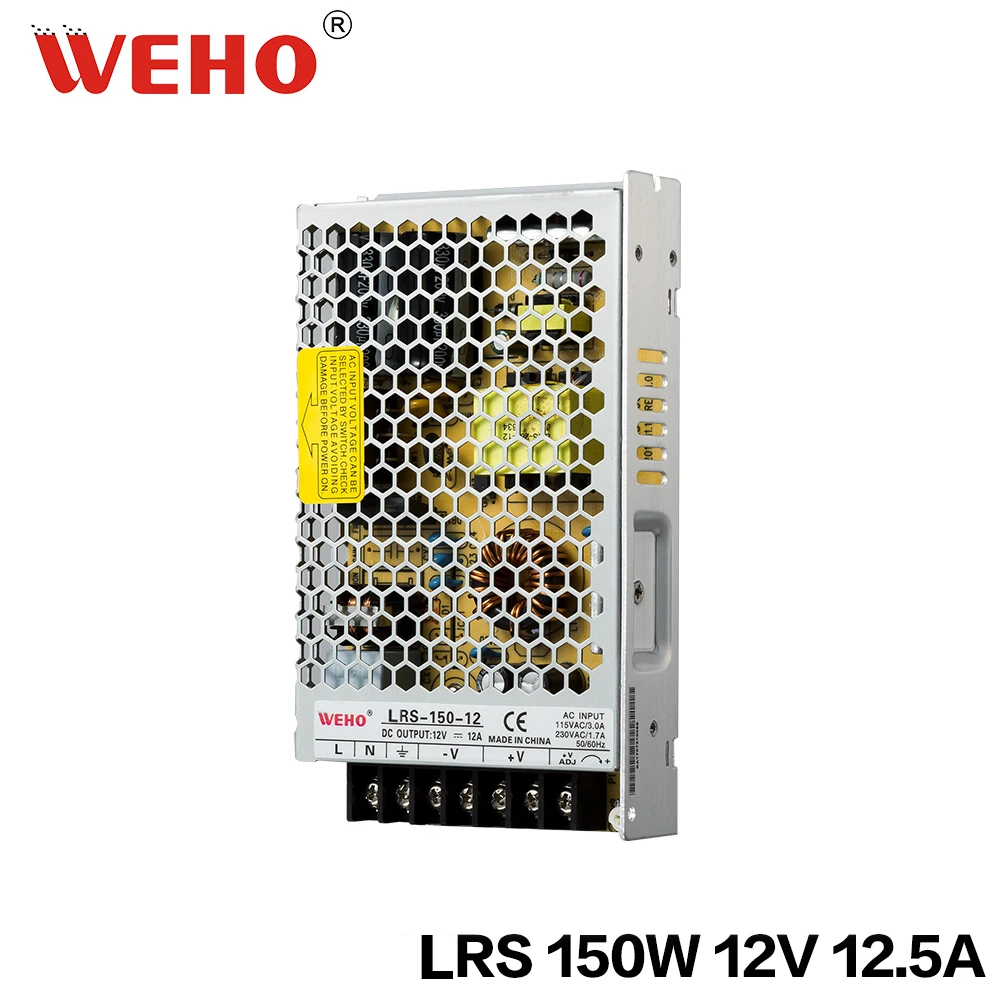 (LRS 150 12)WEHO Источник питания переменного/постоянного тока 30 мм тонкого типа Вт 12