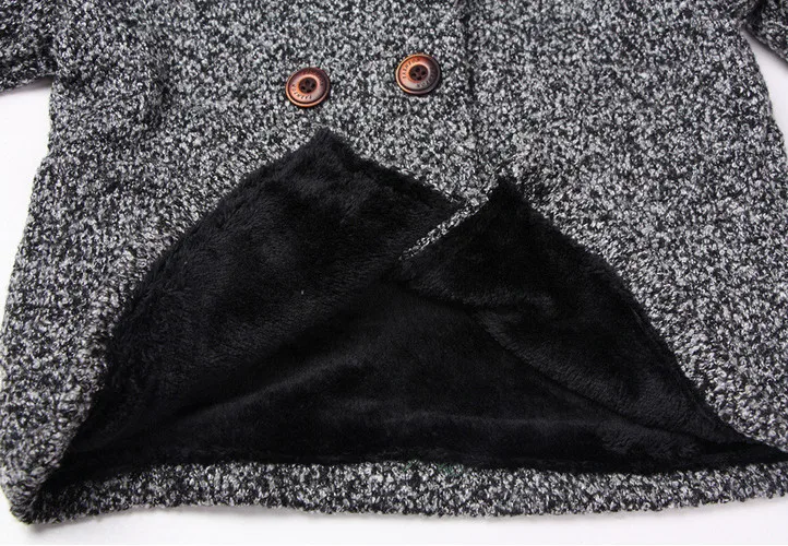 High Quality New Boys Kids Winter Hooded Coat Baby Cute Lips Double-breasted Jacket Plus Velvet Warmer Children clothing 1-4Y
