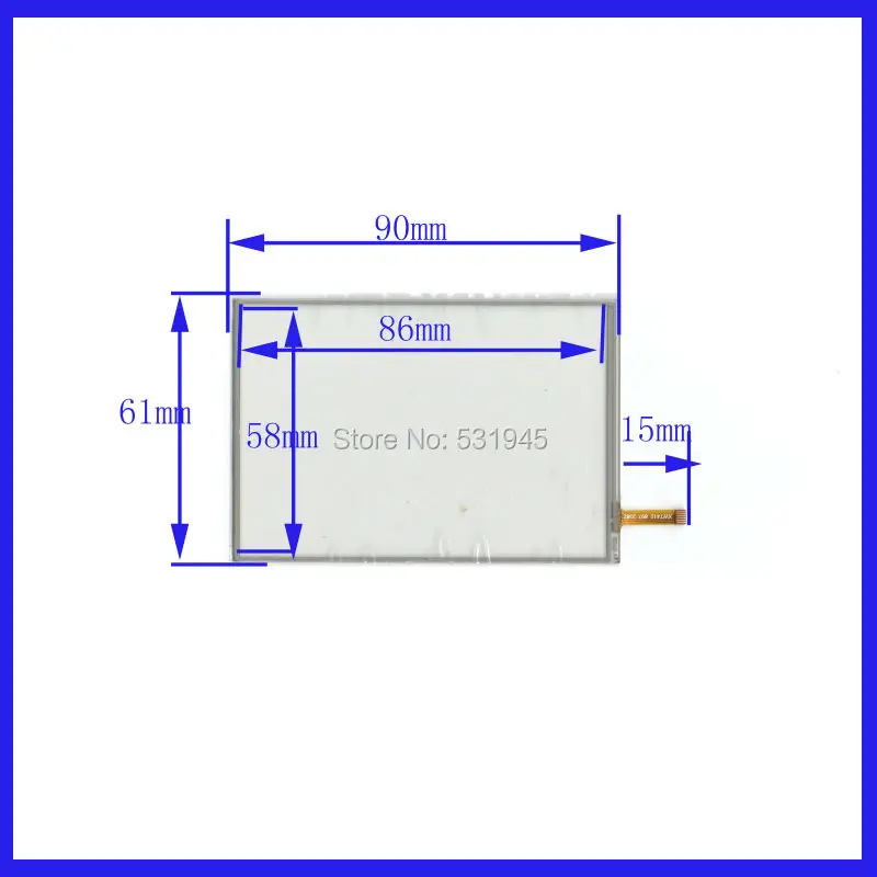 

ZhiYuSun NEW Resistive tinch touch screens 3.5 inch 4 lines touch screen 90* 61mm screen TP1602 GLASS 90mm*61mm