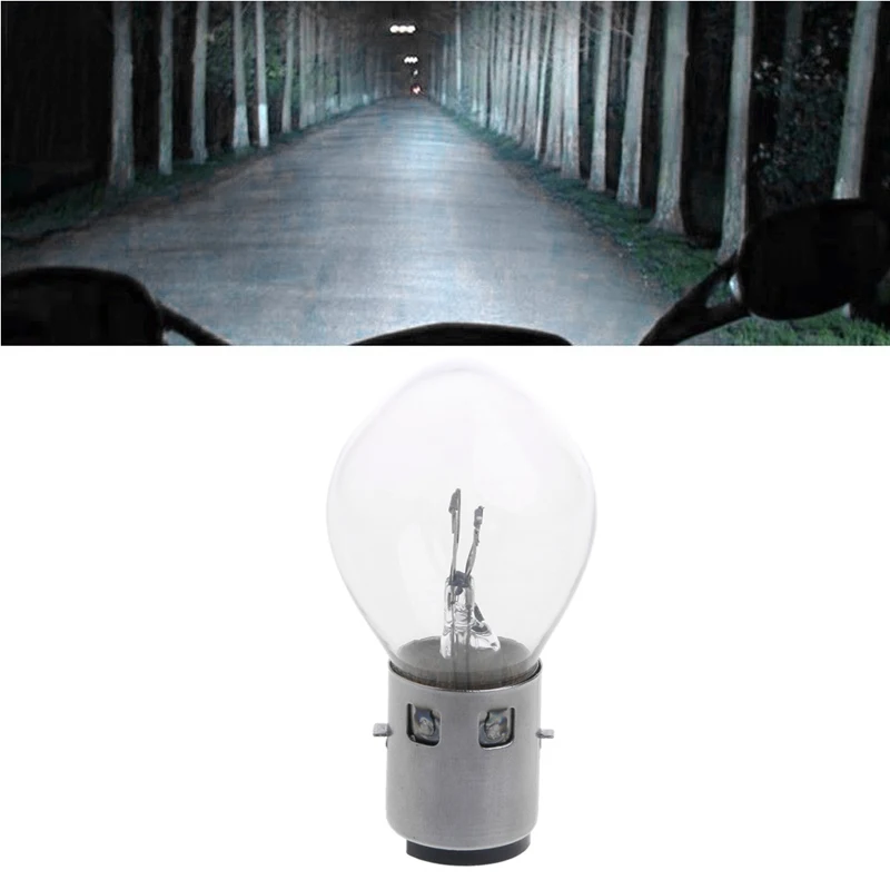 

1Pc Motorcycle Lighting 12V 20W 10A B35 BA20D Headlight Bulb For ATV Moped Scooter Glass Motorcycle Headlight