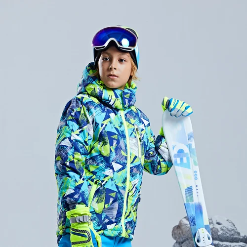 Детские плотные зимние лыжные куртки водонепроницаемые теплые пальто для мальчиков и девочек от 4 до 14 лет детская одежда из хлопка - Цвет: 32