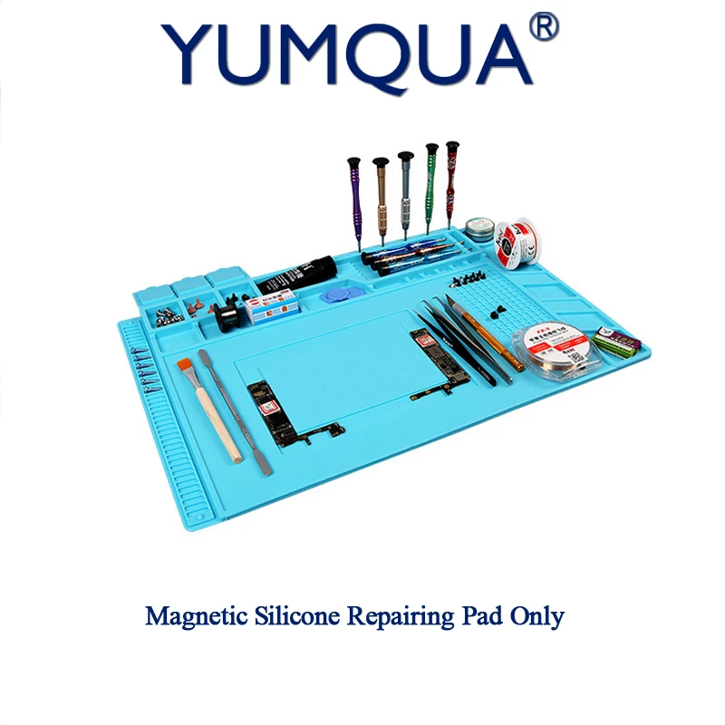 imágenes para S-160 YUMQUA Paquetes de Accesorios de Teléfono Móvil Herramientas de Reparación de la Almohadilla de Aislamiento Magnético resistente al Calor Estera de Silicona Pistola de Calor de Soldadura imágenes para S-160 YUMQUA Paquetes de Accesorios de Teléfono Móvil Herramientas de Reparación de la Almohadilla de Aislamiento Magnético resistente al Calor Estera de Silicona Pistola de Calor de Soldadura