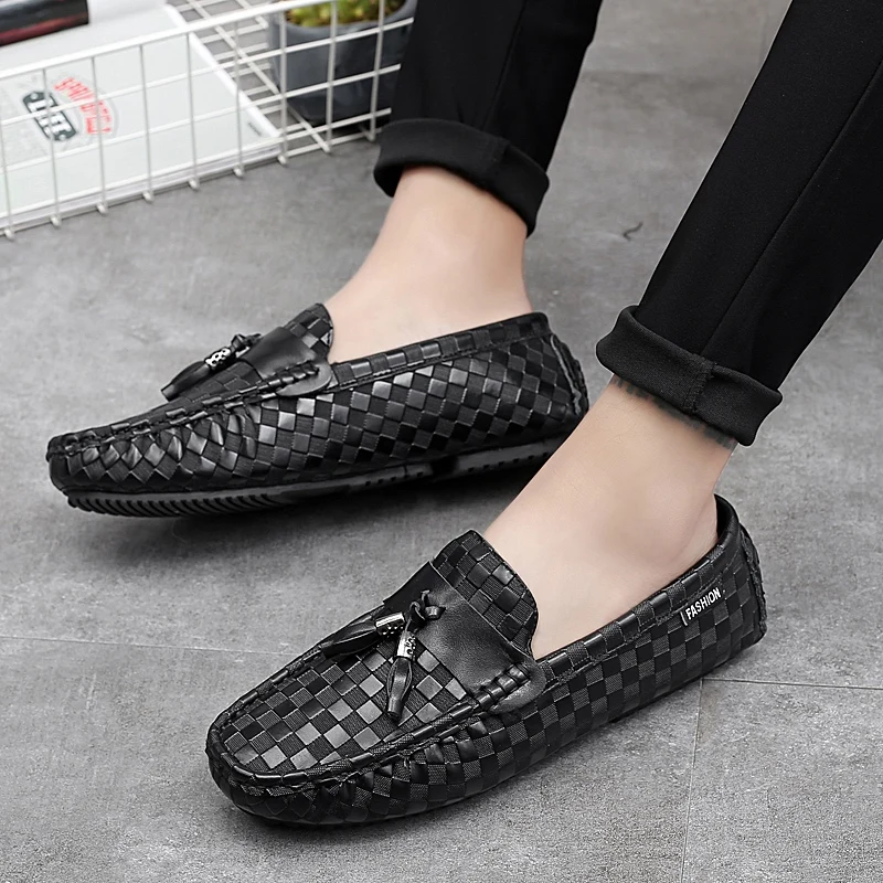 Mocassin Des Homme Luxe Northmarch Sur bleu En Hommes Mocassins Cuir Léger Chaussures Noir Glissement Glands Marque Véritable Casual n7qUA760