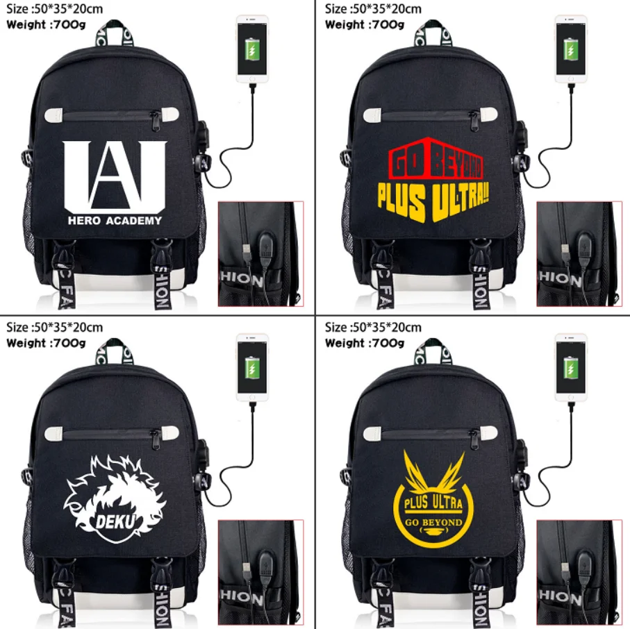 My Hero Academia Backpack Shoulders Bag Student Schoolbag Rucksack Laptop bag