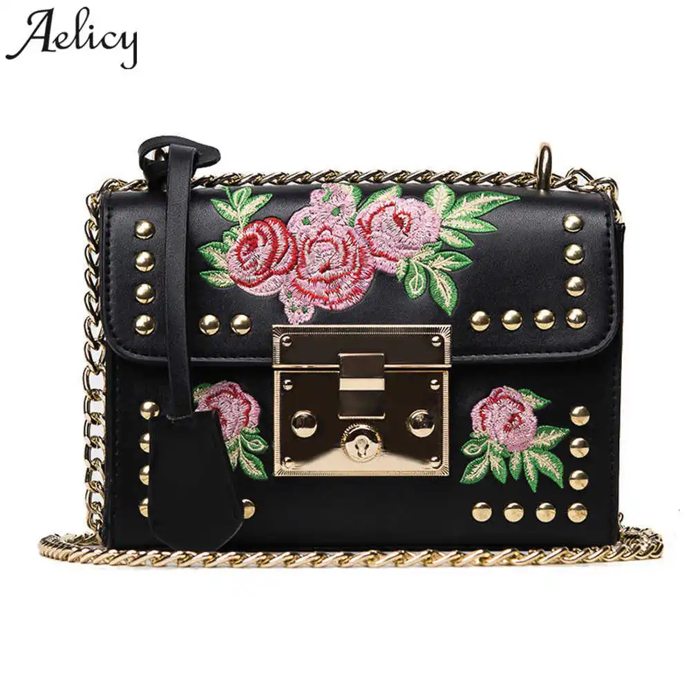 

Aelicy Fashion Women Leather Messenger Bags Flower Handbag Ladies Small Crossbody Bag Women Famous Brands Designers Shoulder Bag