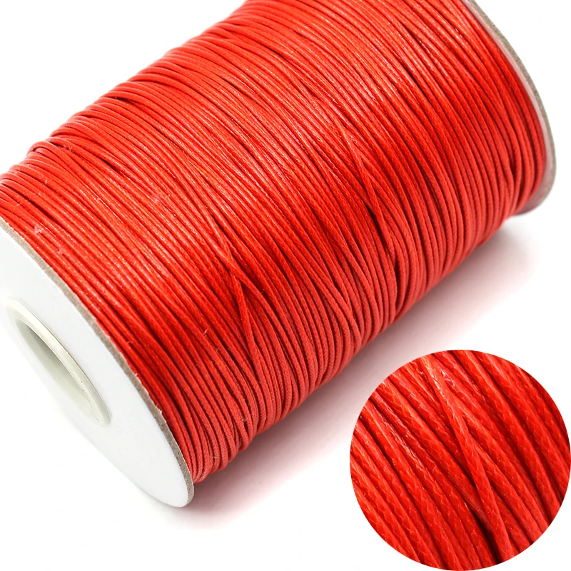 1mm Waxed Cotton Cord 15 Meters/Lot Waxed Thread Cord String Strap Necklace Rope DIY Jewelry Making