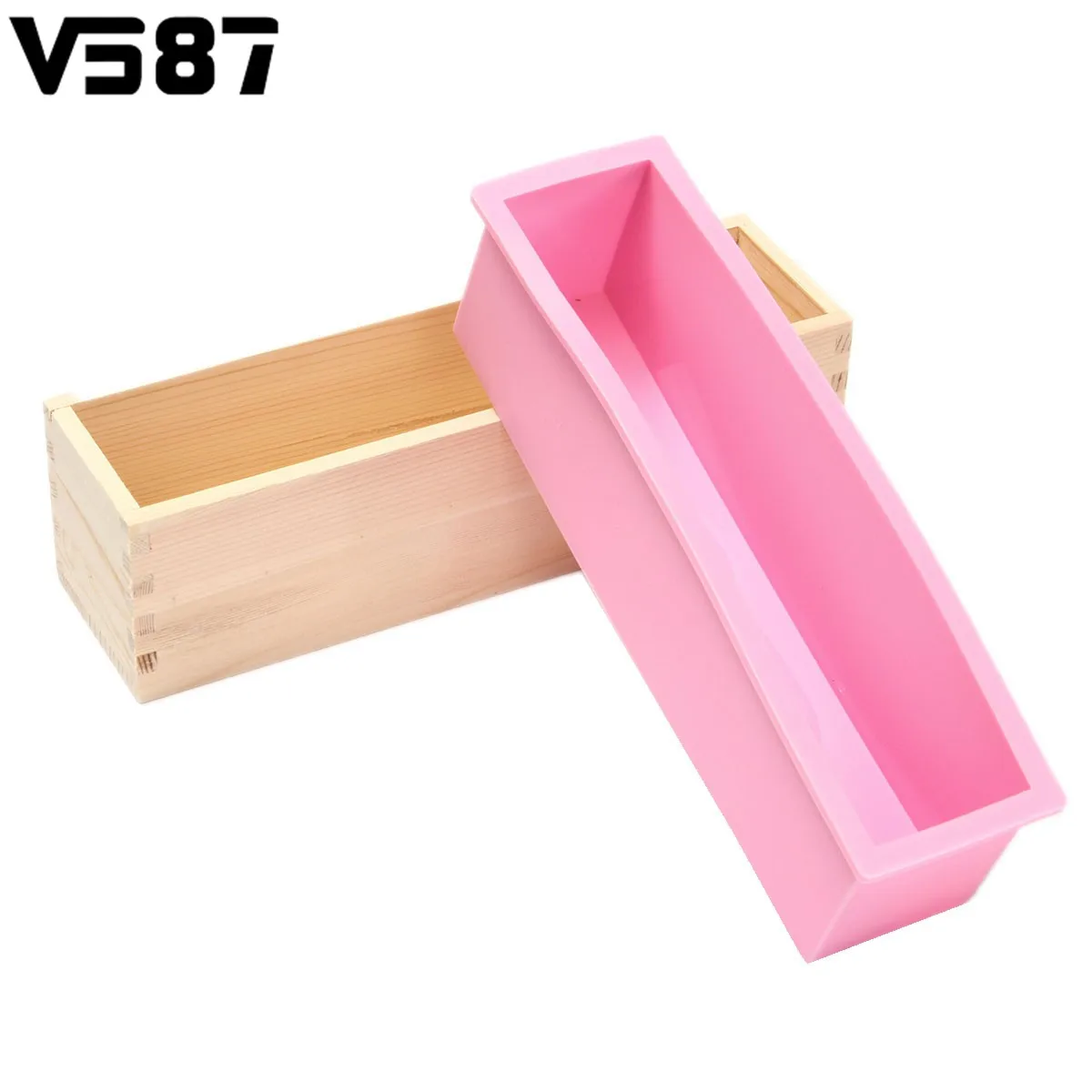 Wooden Loaf Soap Mould Silicone Mold Cake Biscuit Cutter Home Bread