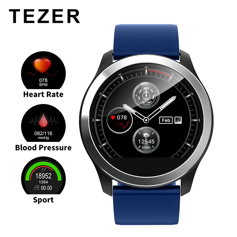 tezer Z03 ECG PPG smart watch with electrocardiograph ecg display,holter ecg heart rate monitor blood pressure smartwatch