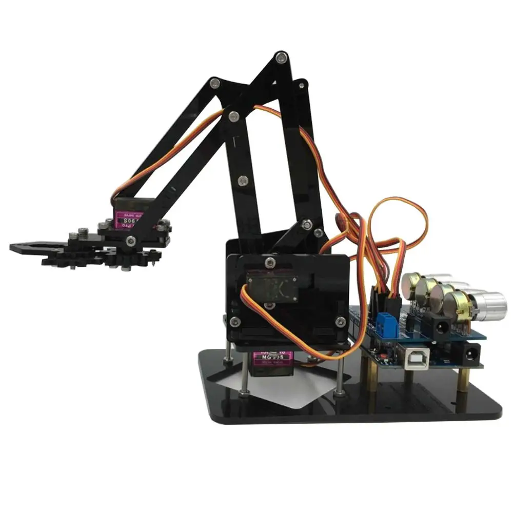 

Acrylic Mechanical Robot Arm Claw Clamp DIY Assembly Educational Accessory Kit