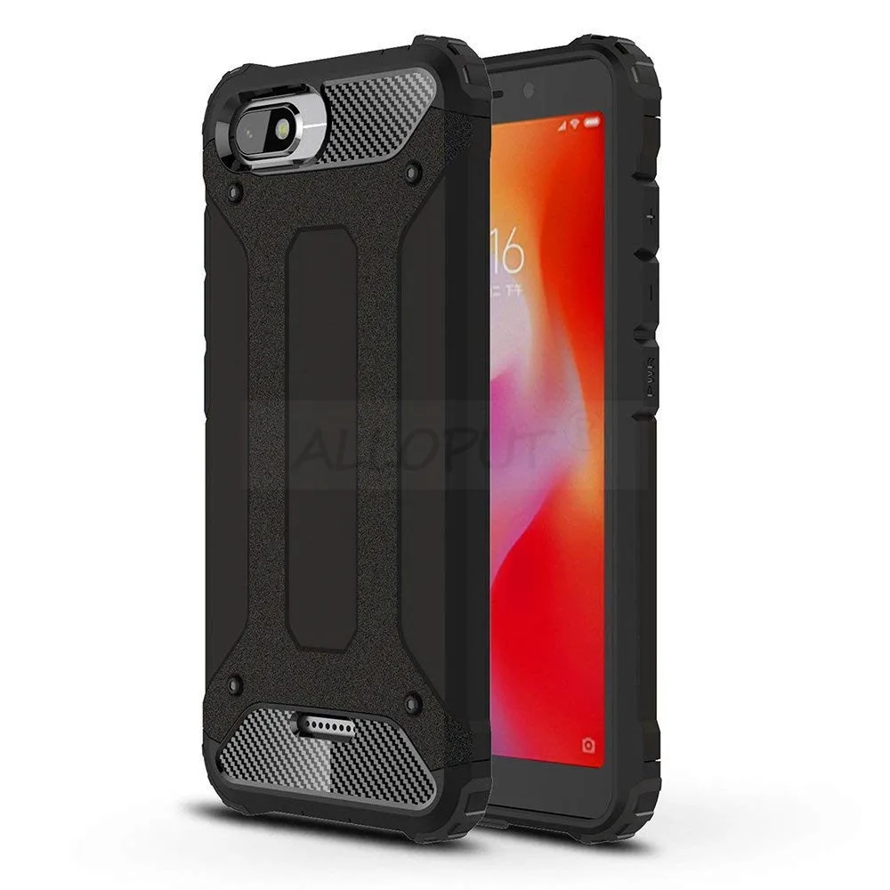 Armor Shockproof Case for Redmi 7 Note 7 6A Case Rigid Plastic Silicone PC Rugged Case Xiaomi Redmi 6A 7 Note 7 8 Pro Back Cover