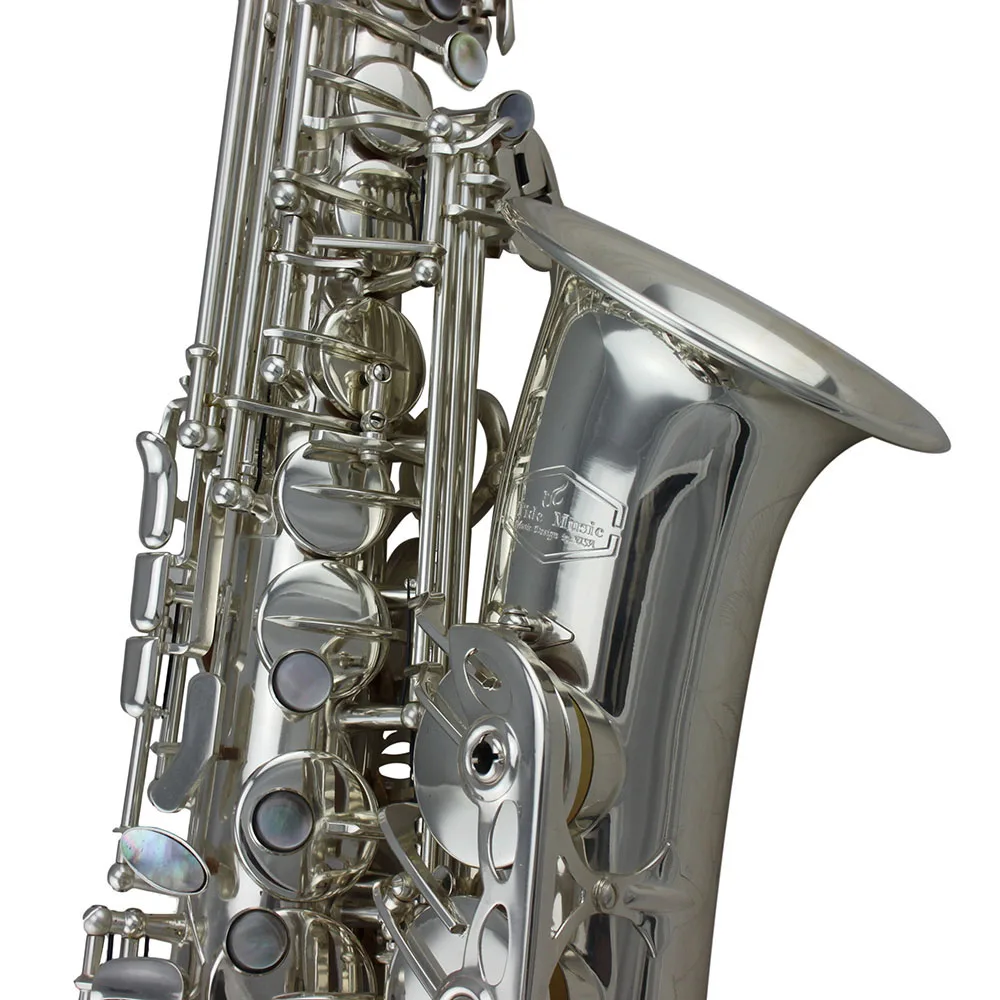 High Grade silver plated Three double arms support keys Alto Saxophone