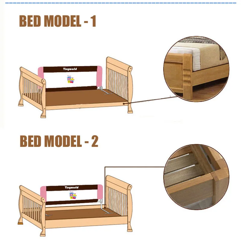 Tinyworld Общая детская кровать барьер 1,5 метров повышение защита от детей прекрасная мода кофе розовый детская кровать барьер