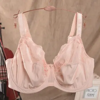 

Europe and the United States large yards bra full cup large cup bra ultra-thin section of high-grade embroidery chest underwear