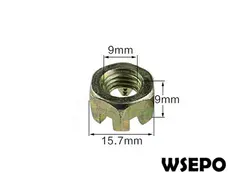 OEM КАЧЕСТВО! 6-угол гайка для 170F (7HP) газовый двигатель или 170F/173F 4 ~ 5HP дизельным двигателем фермы румпель, Карден культиватор Запчасти