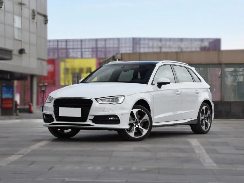 Углеродного волокна сторона юбки наборы для бампера для Audi A3 Sline S3 Sportback седан 4 двери не A3 Стандартный- стайлинга автомобилей