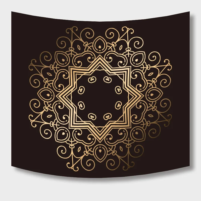 Bohemian Tapestry Indian Black Rose Gold Room Rug Wall Hanging Decoration Yoga Mat Boho Wedding Decor for Home and Garden  (4)