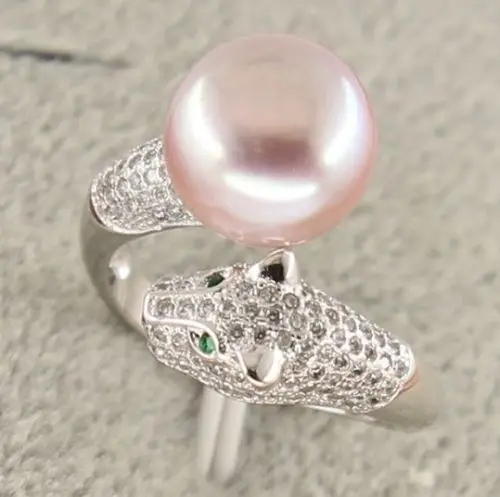 

Free Shipping >>>> natural south seas pink pearl ring size adjustable 925 silver jaguar