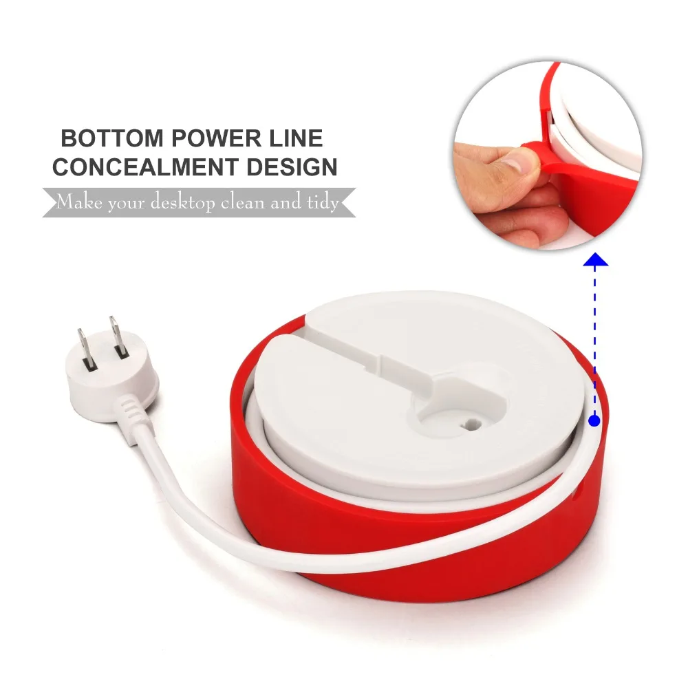 Travel Power Strip -  2 Outlets 2 USB Portable Desktop Charging Station Short Extension Cord  for Office/Home / Hotels/Cruise 