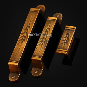 

HOT 10PCS European Antique Carved Kitchen Door Furniture Handles Cupboard Drawer Wardrobe Cabinet Pulls Handles and Knobs