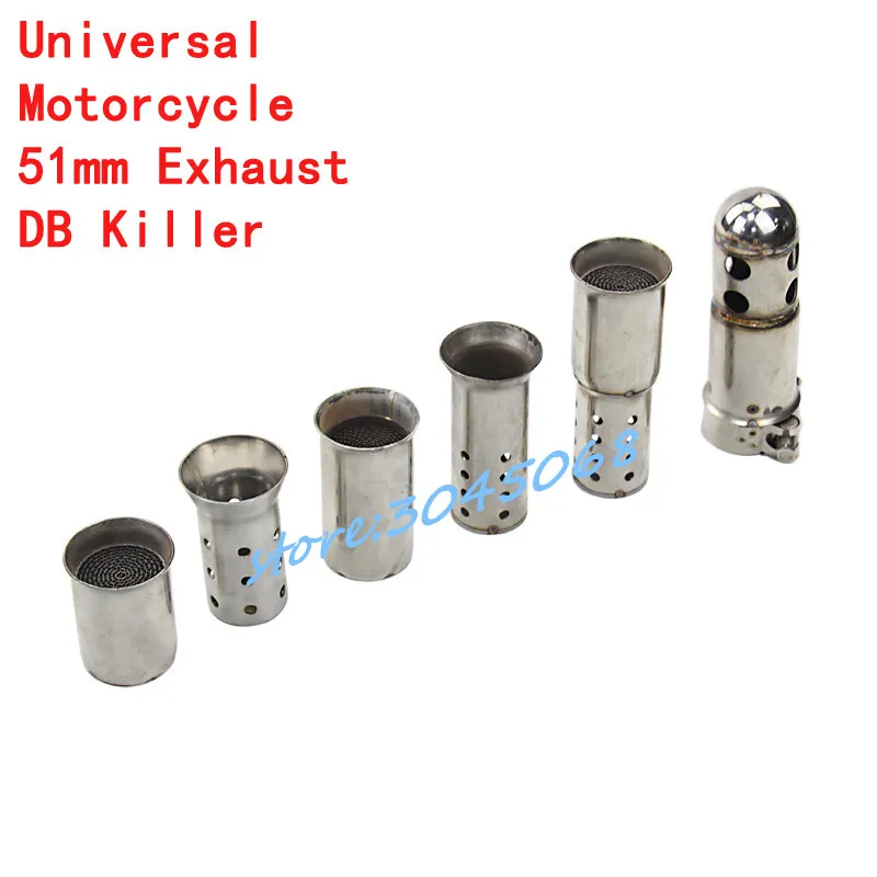 

Universal Motorcycle Exhaust Escape Inlet 51MM Front Mid Link Pipe DB Killer For HP GP Muffler Silencer Noise Sound Eliminator