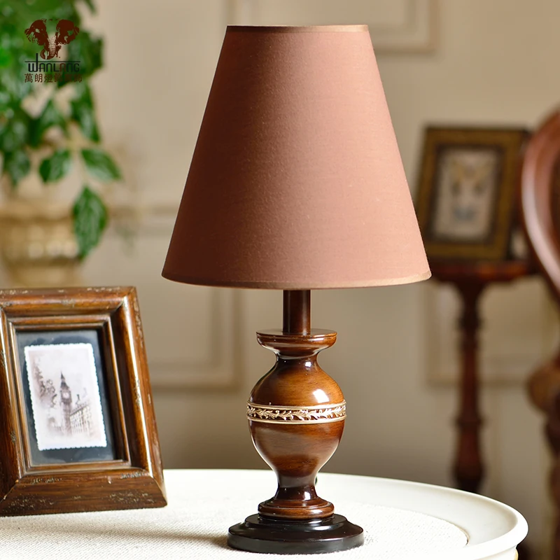 

head Arts Crafts Simple table lamp, bedroom, bedside, princess, pastoral wedding, retro, warm wedding gifts, decorative table la