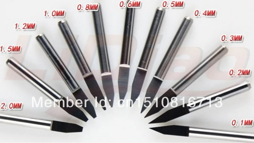 PCB Engraving Bit Precise Cutting Experience High-precision Acrylic for Plastic Board 45/°0.2 CNC Router Tool