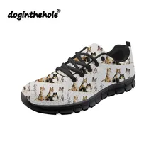Doginthehole/обувь на плоской подошве с принтом собаки; женская обувь из сетчатого материала на шнуровке; женские модные кроссовки; женские весенние туфли на плоской подошве; Zapatos