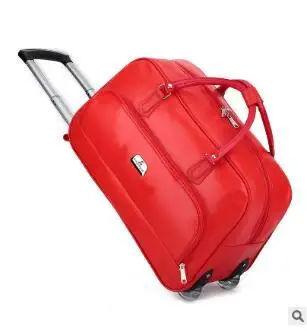 Полиуретановый кабельный пансион переносит багажные сумки подвижный мешок с колесами дорожные сумки на колесиках для мужчин дорожные сумки на колесиках - Цвет: Red