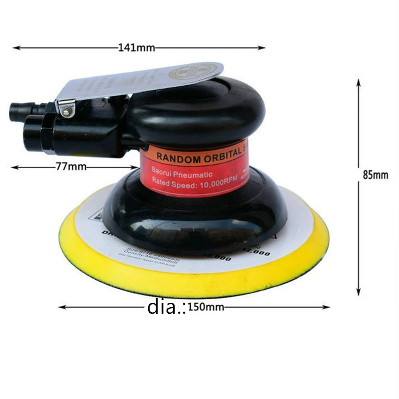 Borntun 6 "Пневматика Шлифовальные станки 150 мм Пневматика Шлифовальные станки 6 дюйм(ов) Air Шлифовальные Полировка дерева, металла пневматика