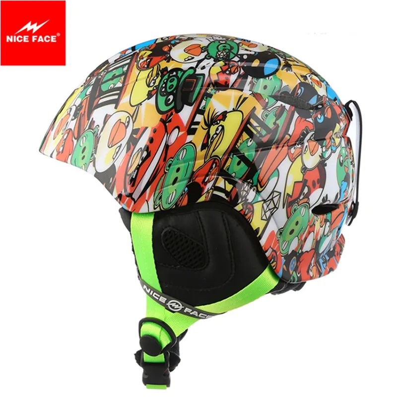 Invierno casco de esquí de niños timón de dibujos animados niños skihelmet snowboard casco esqui nieve deporte casco