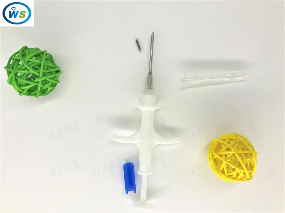 

1.4*8 200PCS/lot FDX-B ISO11784/785 RFID Id Injector Pet Glass Tag Microchip Syringe for animals Pig Cow Cattle Horse Dog Fish