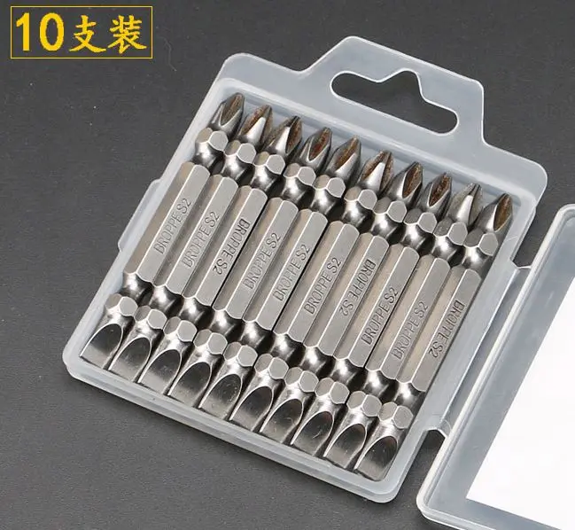 

65mm Length Double Head Screwdriver Bits Flat Cross Magnetic Screwdriver Head Electric Screwdriver Screw Driver S2 Alloy Steel