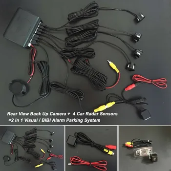 

Car Parking Sensor Reverse Backup Radar 4 Sensors Auto Detection System Kit For Mazda Tribute 2001~2007 + Car Rear View Camera